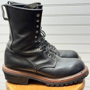 Red Wing Steel Toe Work Boots 218 LoggerMax Timberland Lace Up Size 10C